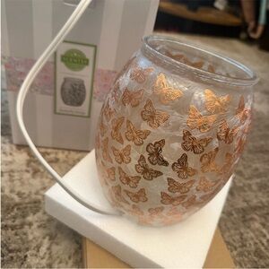 Scentsy Rose Gold Butterfly Wax Warmer